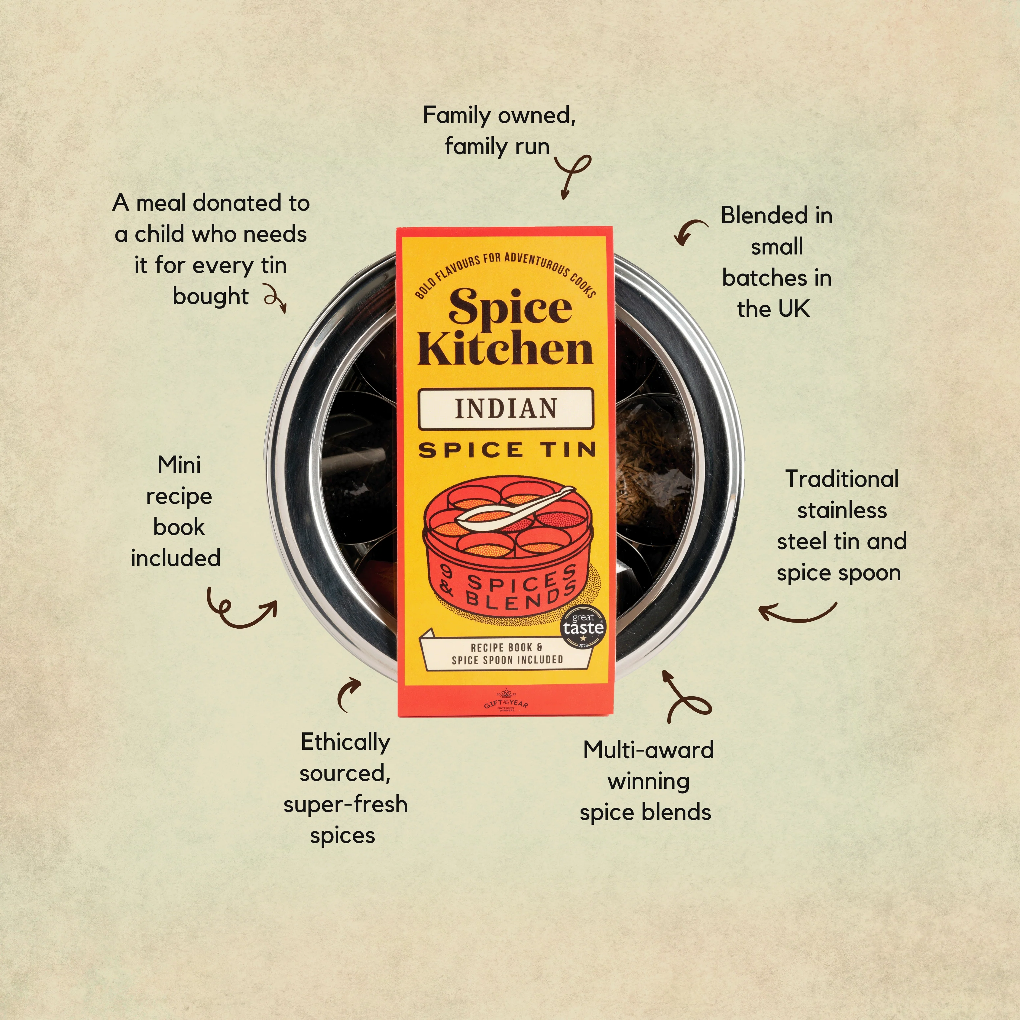 'Biting Biting' by Urvashi Roe & Indian Spice Tin - Image 3