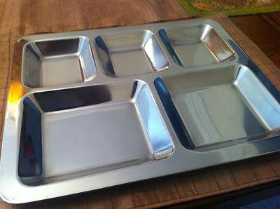 5 Compartment  Steel Thali Plates - Image 3