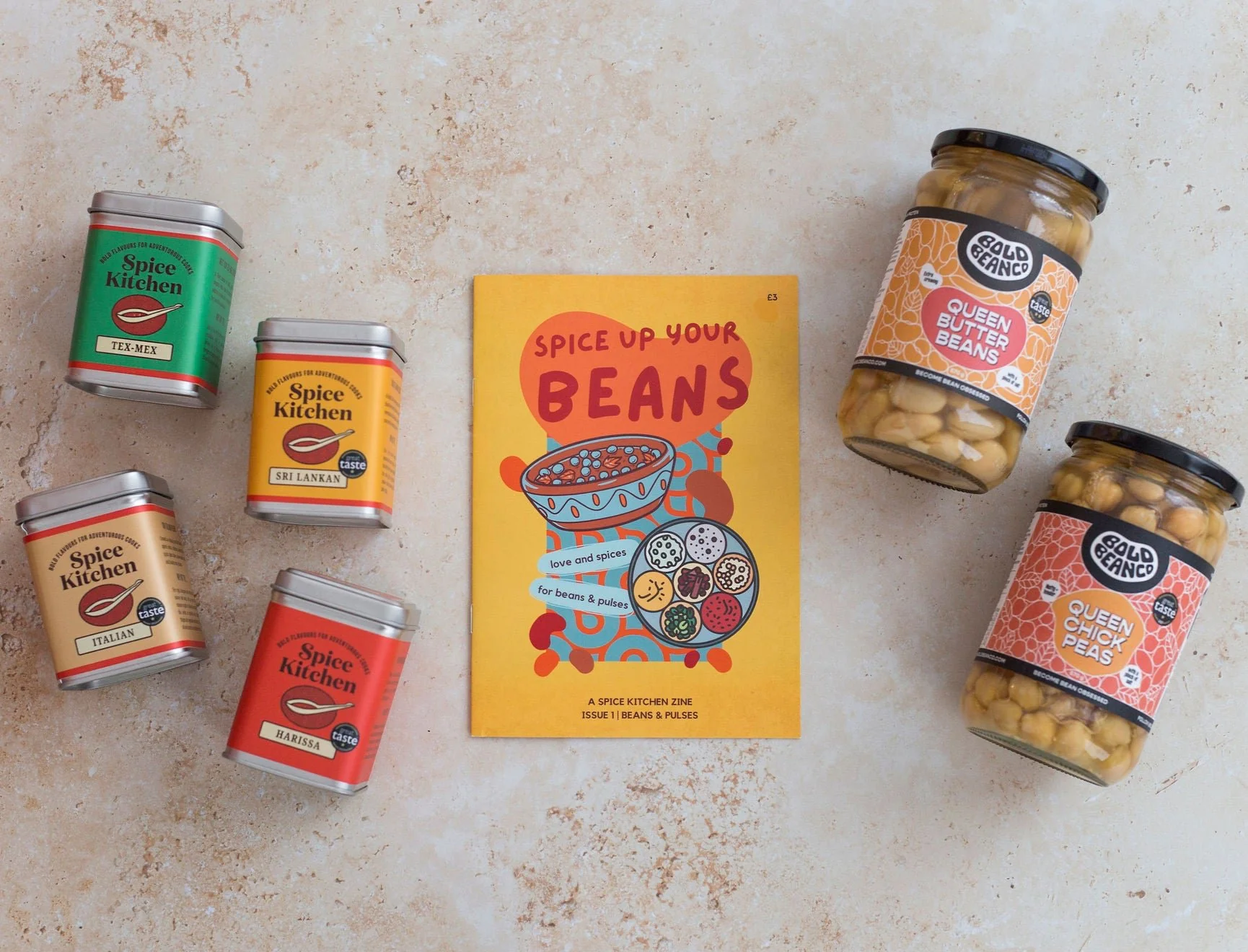Bean Zine, 4 Spice Blends & Bold Beans Cookery Kit - Image 3