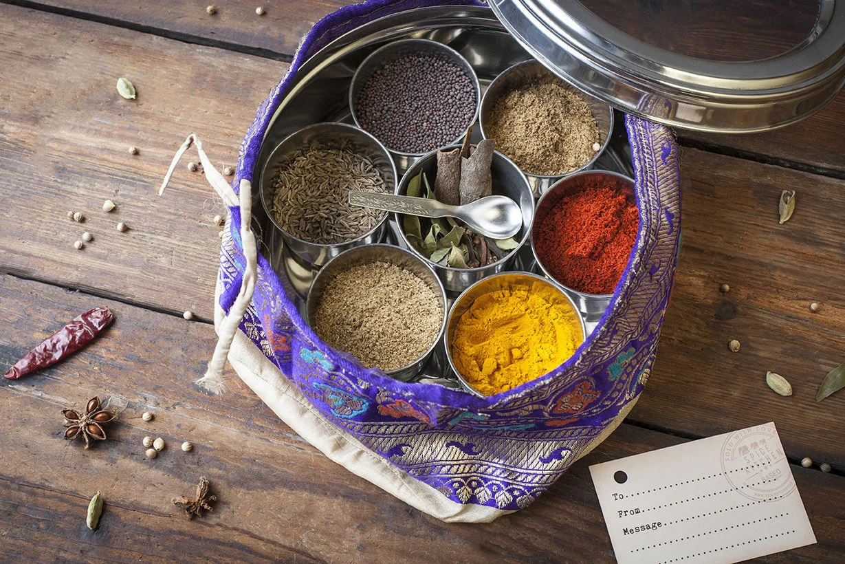 'Indian Kitchen' by Maunika Gowardhan & Indian Spice Tin - Image 4